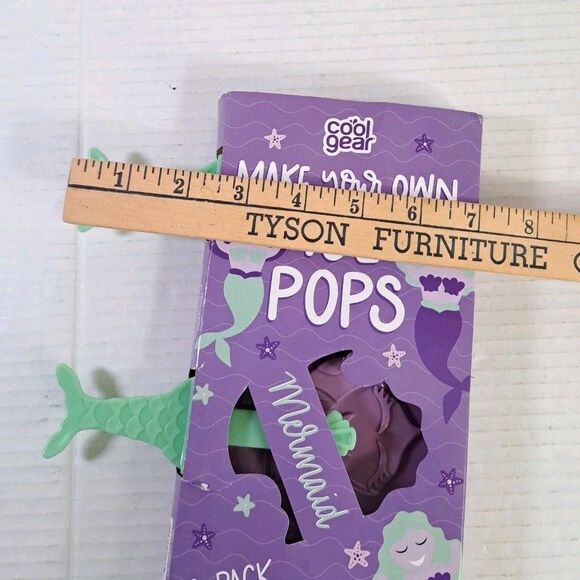Cool Gear Make Your Own Mermaid & Shark Ice Pops 6 Molds Summer Popsicle Mold - Picture 4 of 4